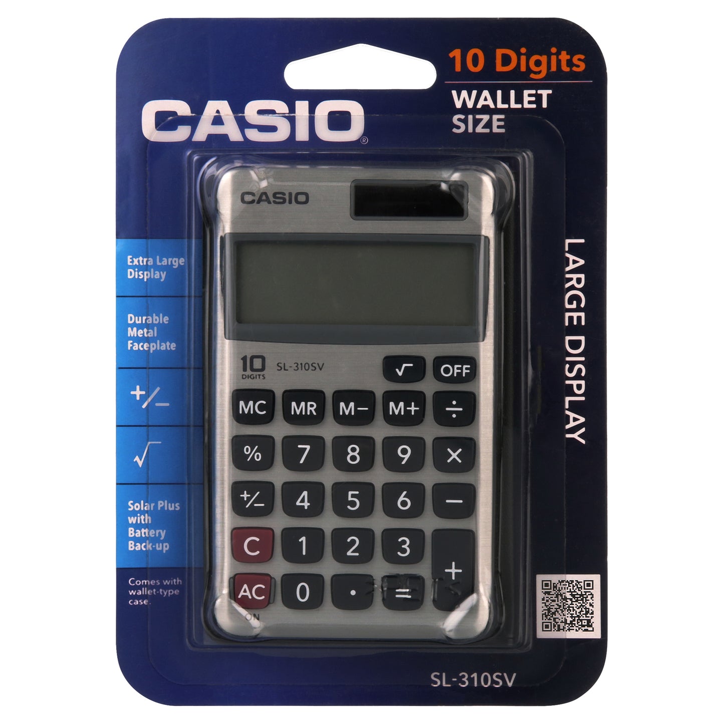 Casio SL-310SV Ultra Thin 10-Digit Wallet Size Calculator