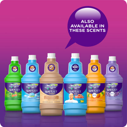Swiffer WetJet Liquid Floor Cleaner, Lavender Vanilla & Comfort, 1.25 Liter (2 Pack)