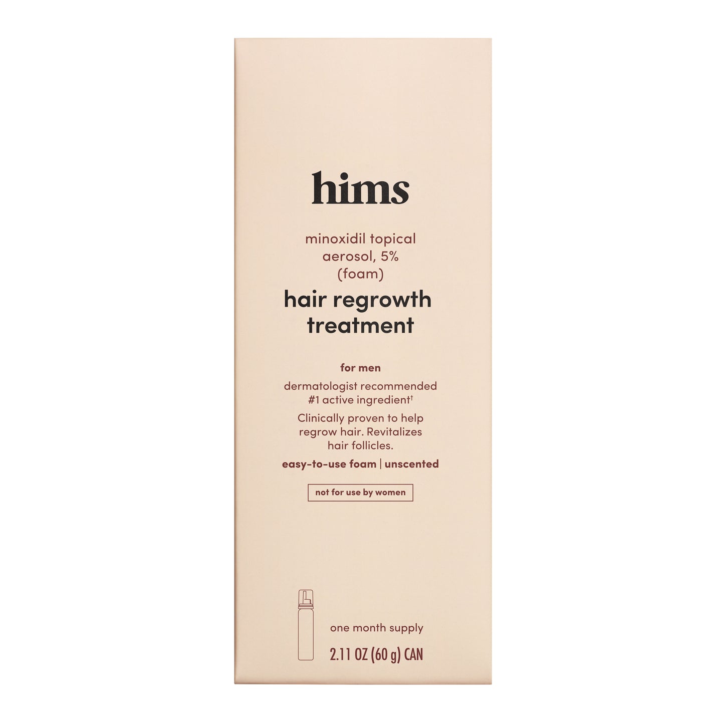 Hims Minoxidil 5% Topical Foam, Hair Regrowth Treatment for Men, 2.11 fl oz