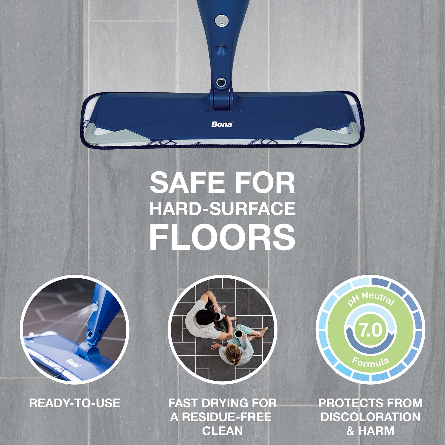 Bona® Multi-Surface Floor Cleaner, for Stone Tile Laminate and Vinyl LVT/LVP Refill 128 fl oz
