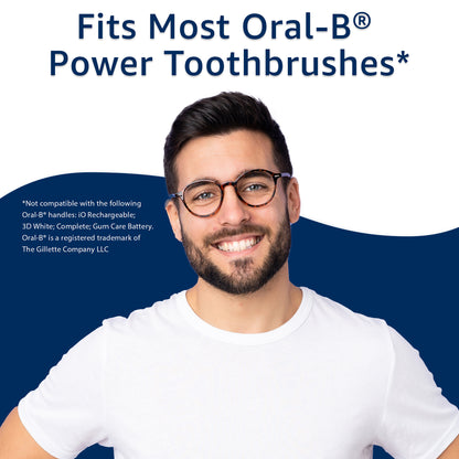 Equate EasyFlex Total Power Replacement Brush Heads, Fits most Oral-B toothbrushes, Antibacterial Bristles, 8 Ct