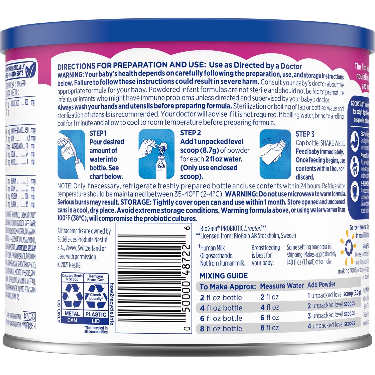 Gerber Good Start, Baby Formula Powder, SoothePro, Stage 1, 19.4 Ounce
