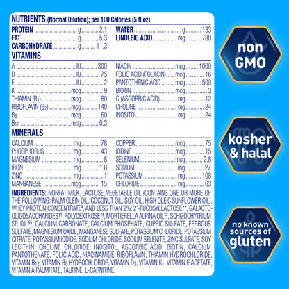 Enfamil NeuroPro Baby Formula, Milk-Based Infant Nutrition, MFGM* 5-Year Benefit, Expert-Recommended Brain-Building Omega-3 DHA, Exclusive HuMO6 Immune Blend, Non-GMO, 20.7 oz