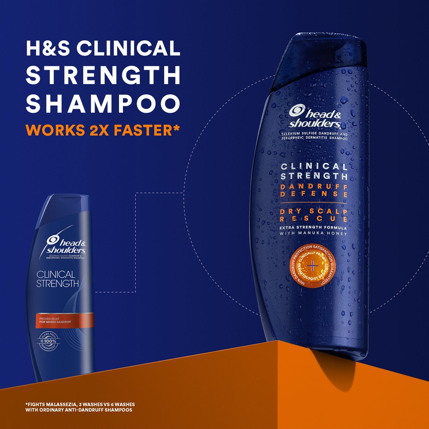 Head & Shoulders Clinical Dandruff Defense + Dry Scalp Rescue Shampoo 13.5oz Twin Pack