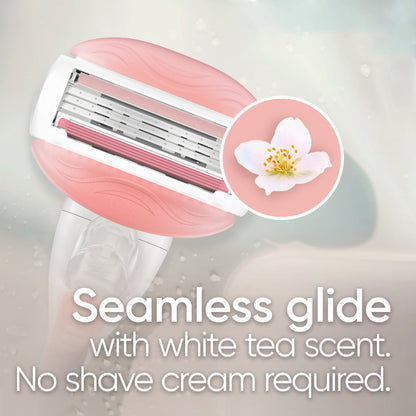 Gillette Venus Comfort Glide White Tea Women's Razor Blade Refills,