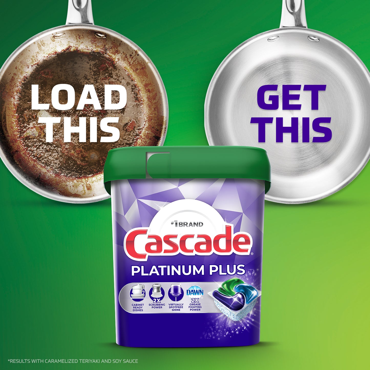 Cascade Platinum Plus Dishwasher Pods, Dish Detergent ActionPacs, Clean Lemon, 62 Count