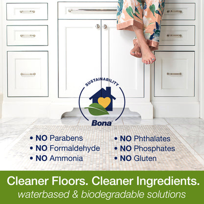 Bona Machine Concentrate Refill for Hard-Surface Flooring, Lemon Mint Scent, 32 Fluid Ounces